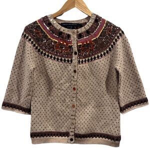 COPY - French Connection Angora rabbithair buttoned sweater size M